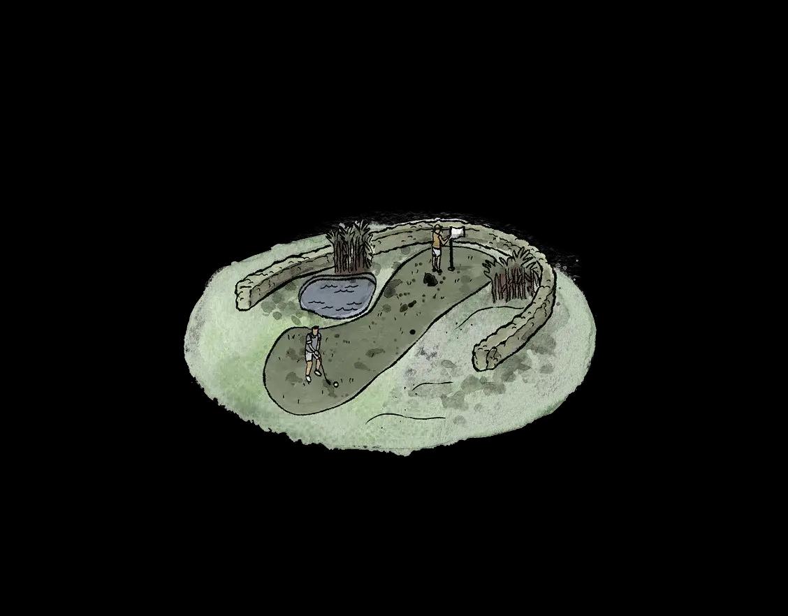 Golfplatz Illustration