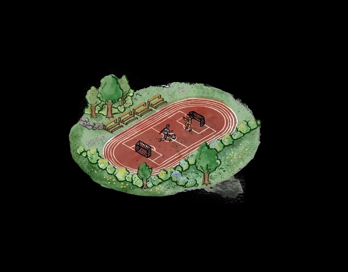 Sportplatz Illustration