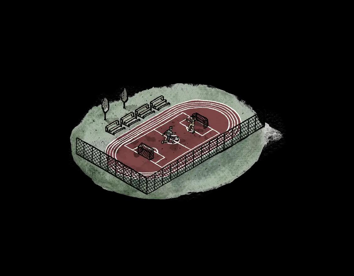 Sportplatz Illustration