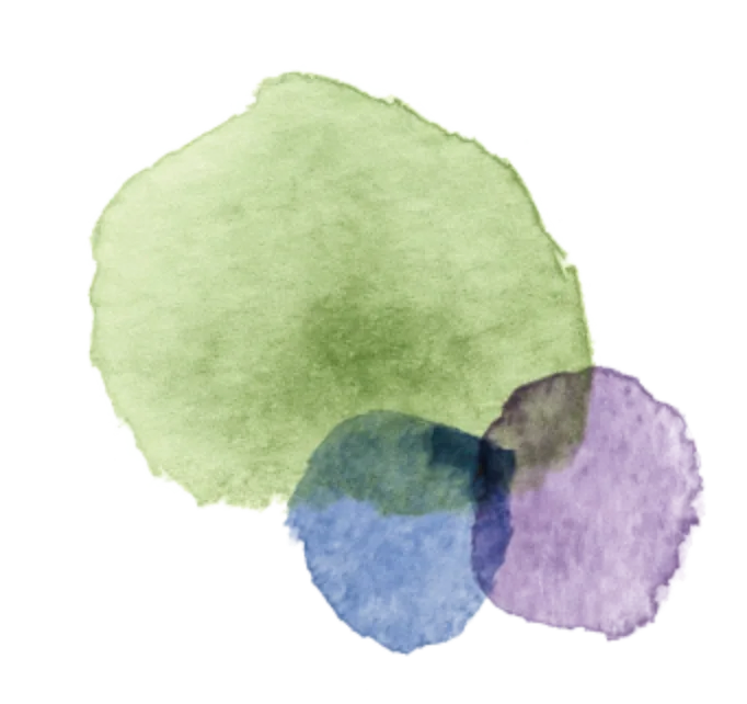 Abstrakte Aquarell-Kreise in verschiedenen Farben