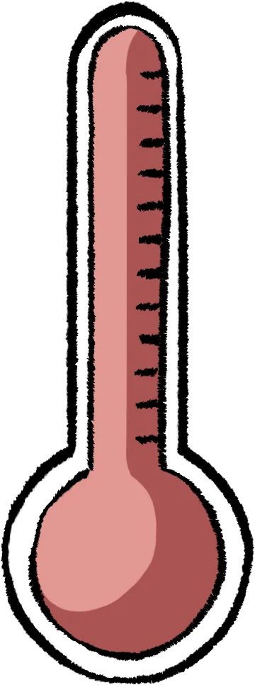 Thermometer mit hoher Temperatur in rot